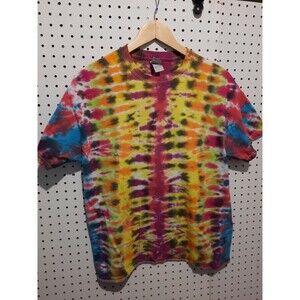 Handmade Tie Dye Large Tshirt Skeleton Pattern Hippie